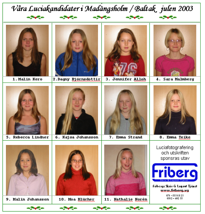 Luciakandidater 2003